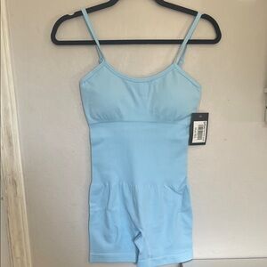 Light Blue Spaghetti Strap Romper